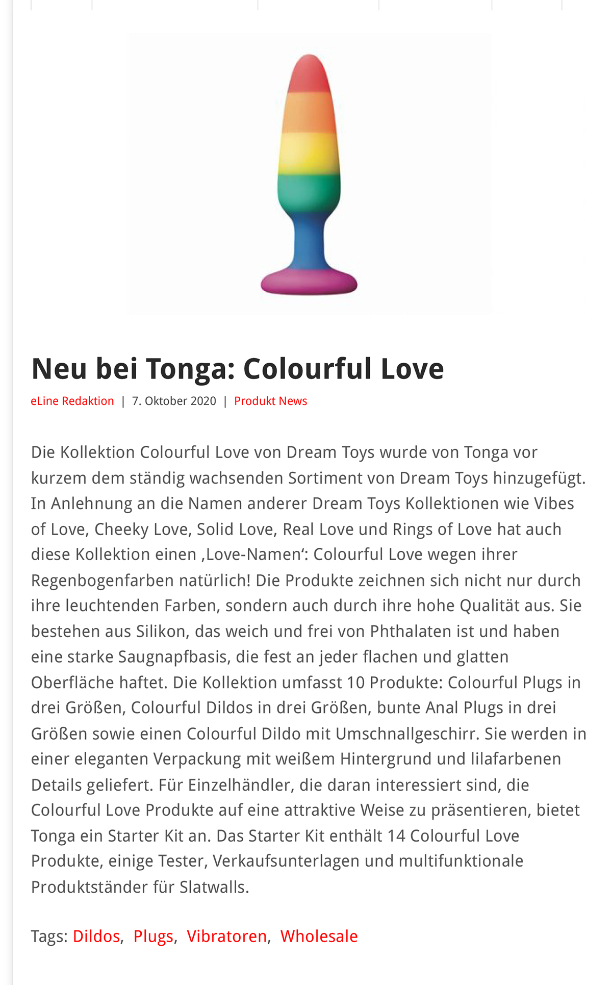 2020-10 eLine Online - Dream Toys Colourful Love